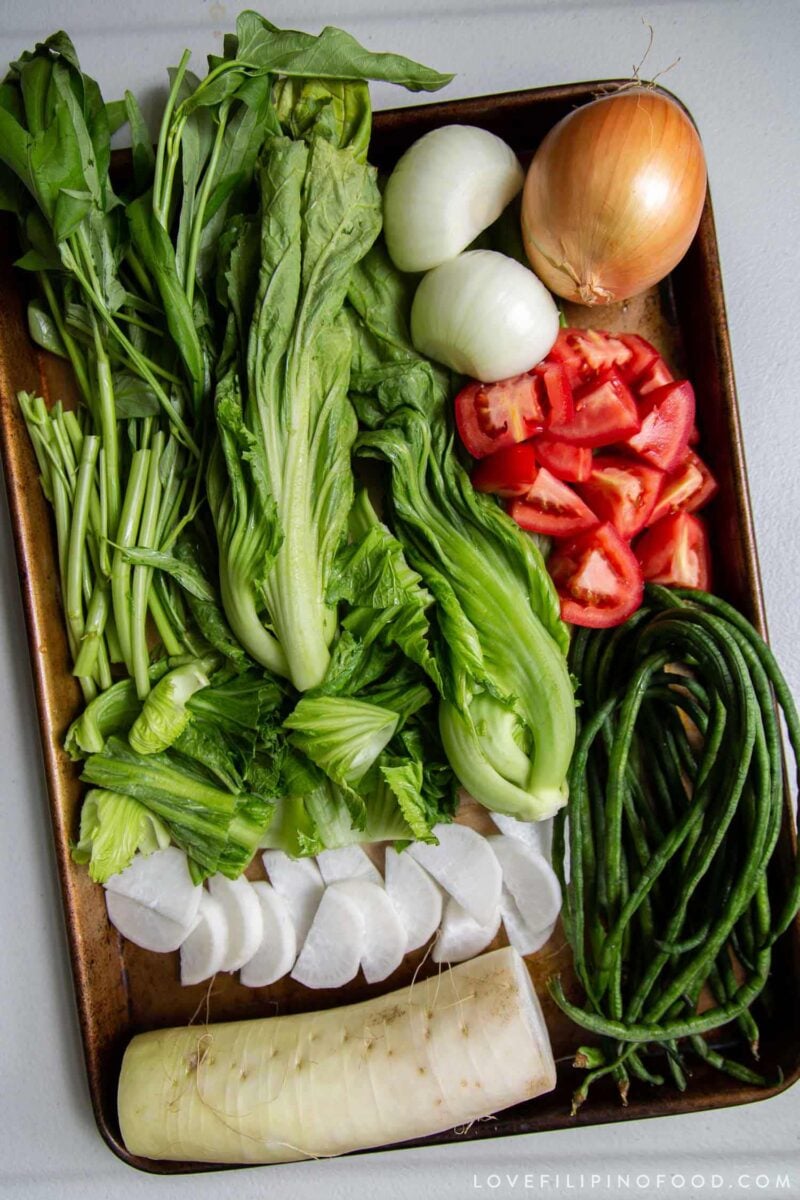 Sinigang na Baboy Vegetable Options